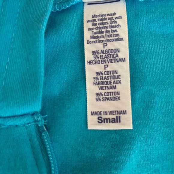 BELLA Women’s Small Turquoise Zip Soft Stylish Logo Sweatshirt Hooded Hoodie - Picture 7 of 11